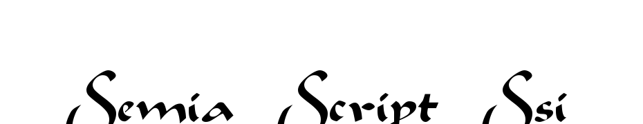 Semia Script SSi Scarica Caratteri Gratis